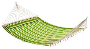 Outsunny Hammock Camping Swing Outdoor Garden Beach Stripe Hanging Bed with Pillow 188L x 140W (cm)