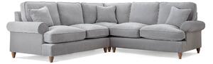 Alfie Chenille 5 Seater Large Corner Sofas | Modern Grey Green Gold Blue & Pink Living Room Settee | Fabric Corner Lounge Couch Roseland Furniture UK