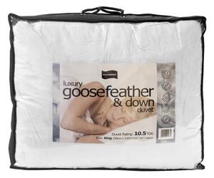 Luxury 10.5 Tog Hungarian Goosefeather and Down Duvet, Single