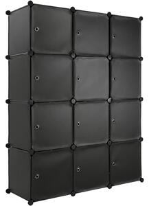 Tectake 401578 cube storage unit katja - black