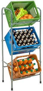 401727 crate rack for 3 beverage crates - grey