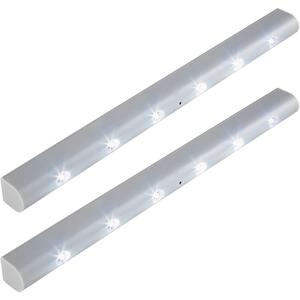 401740 2 led light strips with motion detector - grey
