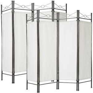Tectake 401830 2 room dividers paravent - white