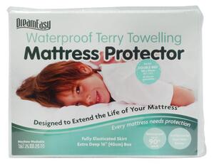Dreameasy Waterproof Terry Mattress Protector, Small Single