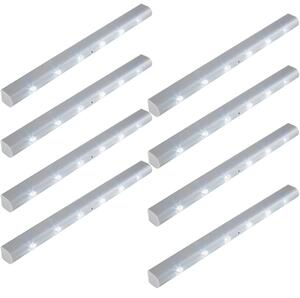 401743 8 led light strips with motion detector - grey
