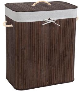 Tectake 401833 laundry basket with laundry bag - 100 l, brown