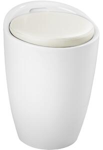 402077 bathroom stool with storage space - white