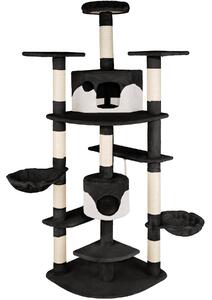 Tectake 402110 cat tree scratching post nelly - black/white