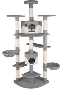Tectake 402184 cat tree scratching post fippi - grey/white