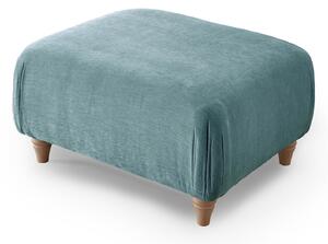 Alfie Upholstered Footstool | Grey, Green, Blue, Gold or Plum Pink Fabric Footrest, Pouffe for Living Room or Bedroom | Roseland Furniture Stores UK