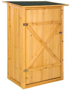 402200 garden storage shed with a flat roof - brown