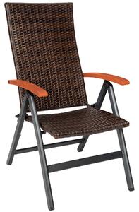 Tectake 402217 foldable rattan garden chair melbourne - brown