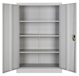 402482 filing cabinet with 4 shelves 140 x 90 x 40 cm - grey