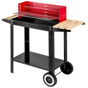 Tectake 402329 bbq grill - black/red