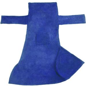 Tectake 402432 blanket with sleeves - 200 x 170 cm, blue