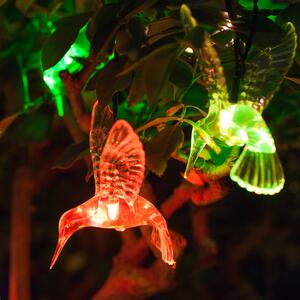 10 Colour Changing Hummingbird Solar Fairy Lights
