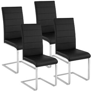 Tectake 402553 4 dining chairs rocking chairs - black