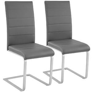 402551 2 dining chairs rocking chairs - grey