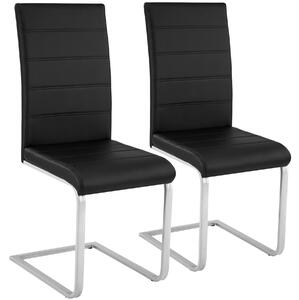 Tectake 402549 2 dining chairs rocking chairs - black