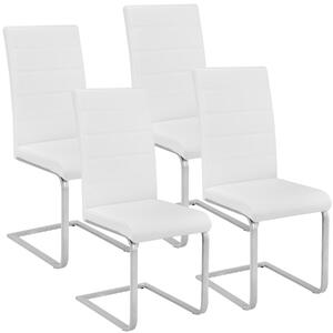 Tectake 402554 4 dining chairs rocking chairs - white