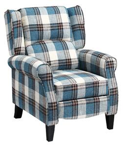 HOMCOM Single Armchair Sofa Push Back Recliner Living Room Furniture Cushion Padded Seat w/ Armrest