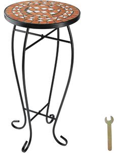 402768 garden table flower stool mosaic - terracotta