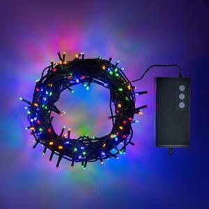 200 Multi Coloured LED Outdoor Battery Fairy Lights On Green Cable