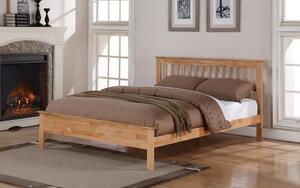 Flintshire Pentre Hardwood Oak Finish Bed Frame, Small Double