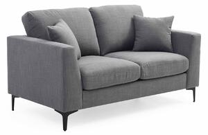 Maddison Grey 2 Seater Fabric Sofa, Comfy Cushioned Upholstered Settee Couch for Living Room | Roseland Furniture