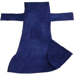 403045 2 blankets with sleeves - 200 x 170 cm, blue