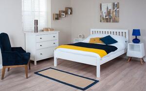 Silentnight Hayes White Wooden Bed Frame, Double