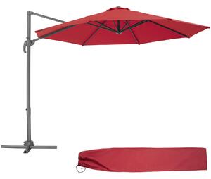 Tectake 403135 parasol daria with protective cover - burgundy