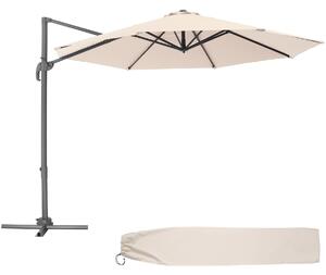 Tectake 403133 parasol daria with protective cover - beige