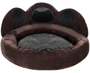 Tectake 403120 dog bed balou - ø 80 x 33 cm, black/brown