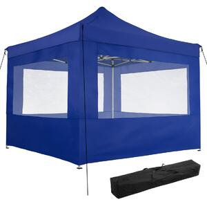Tectake 403155 gazebo collapsible 3x3 m with 4 sides - olivia - blue