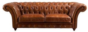 Dover Chesterfied Vintage 2 Seater Distressed Leather Sofa
