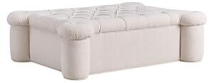 Quatrefoil Ottoman, Stool, Light Neutral - Andrew Martin Linen