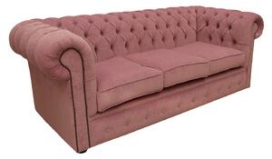 Chesterfield 3 Seater Pimlico Lilac Fabric Sofa Settee Bespoke In Classic Style