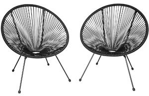 403302 set of 2 gabriella chairs - black