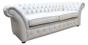 Chesterfield 3 Seater Shelly Seely Leather Sofa Settee In Balmoral Style