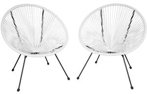 403303 set of 2 gabriella chairs - white
