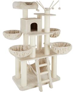 Tectake 403325 cat tree scratching post gismo - beige/white