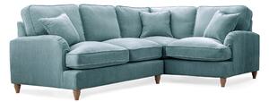 Arthur Chenille 3 Seater Large Corner Sofas | Modern Grey Green Gold Blue Pink Living Room Settee Upholstered Fabric Corner Couch Roseland Furniture
