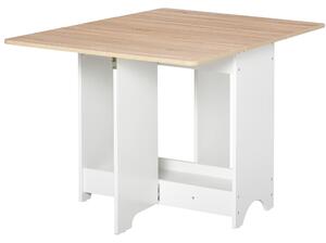 HOMCOM Foldable Dining Table Drop-Leaf Folding Desk Side Console with Storage Shelf for Kitchen,Dining Room