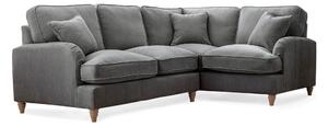 Arthur Chenille 3 Seater Large Corner Sofas | Modern Grey Green Gold Blue Pink Living Room Settee Upholstered Fabric Corner Couch Roseland Furniture