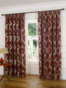Hampton Court Ready Made Lined Curtains Red