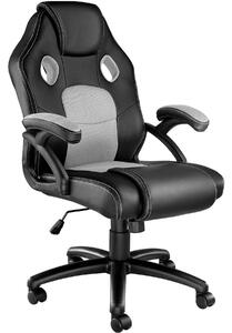 Tectake 403454 gaming chair - racing mike - black/grey