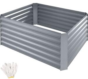 Tectake 403446 salvia zinc-plated raised bed - silver