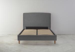 Ted 4'6 Double Ottoman Bed Frame in Eggshell Grey