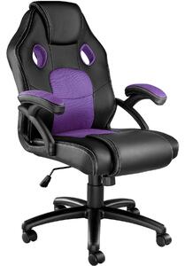 Tectake 403460 gaming chair - racing mike - black/purple